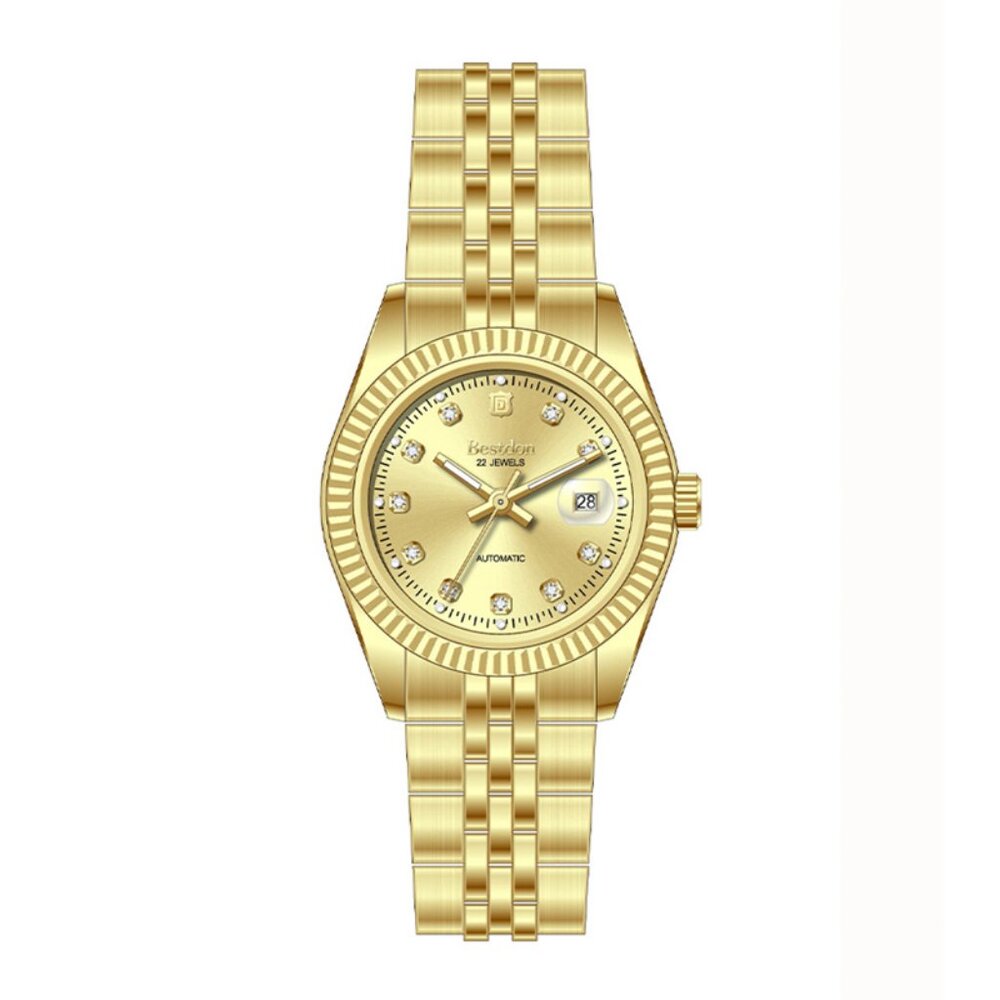 Bestdon Women's Automatic Luxury Dress Wristwatch Gold-Tone Stainless Steel